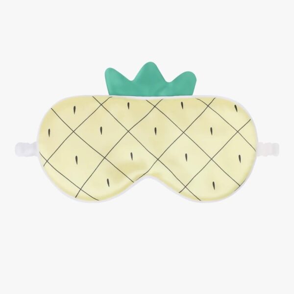 Pineapple-patterned silky sleep mask for children