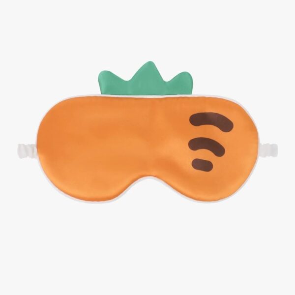 Carrot-patterned silky sleep mask for children