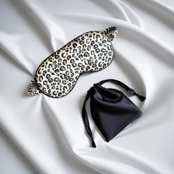 Leopard-Print Satin Sleep Mask