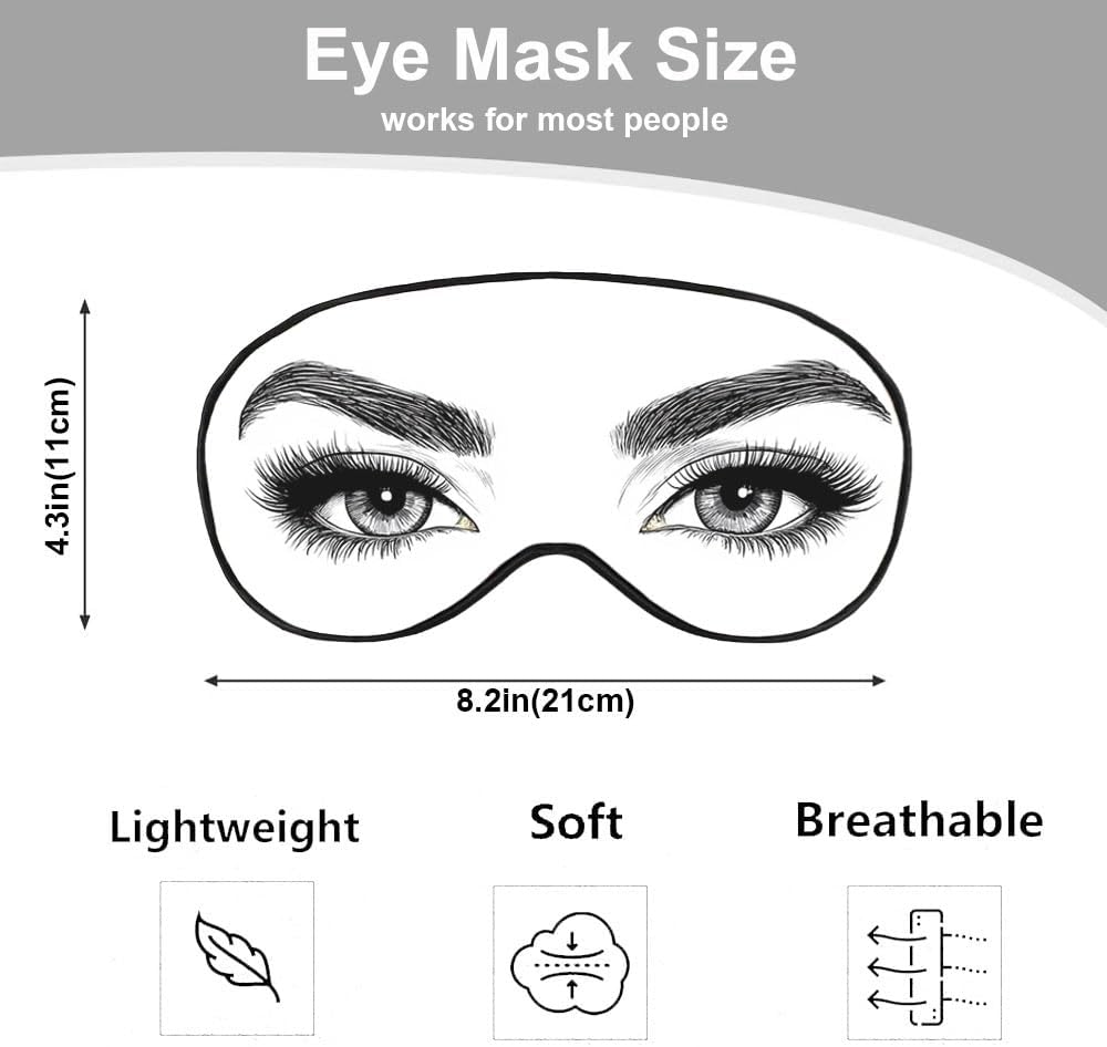 Eyelash-patterned silky sleep mask - Image 2