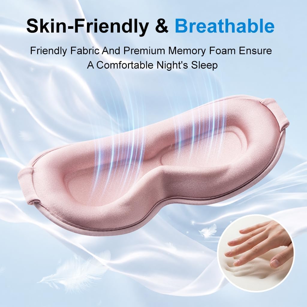 Black Weighted Light-Blocking Eye Mask - Image 2