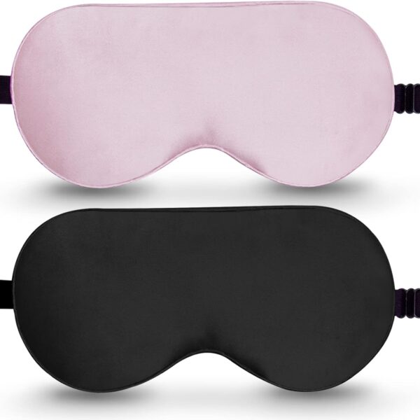 2-Piece Pure Mulberry Silk Light-Blocking Eye Mask Set
