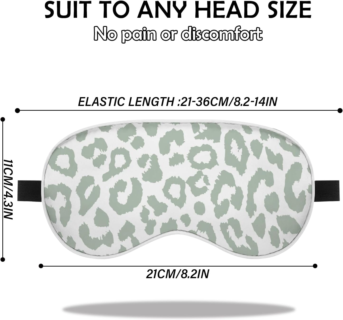 Silky-feel sleep mask with elastic strap (2-piece set) - Image 2