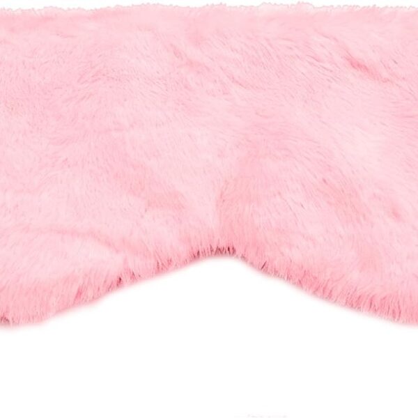 Soft pink plush sleep mask
