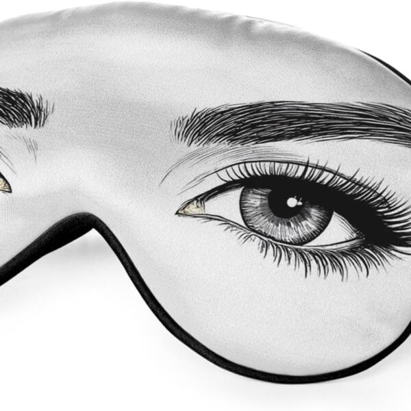 Eyelash-patterned silky sleep mask