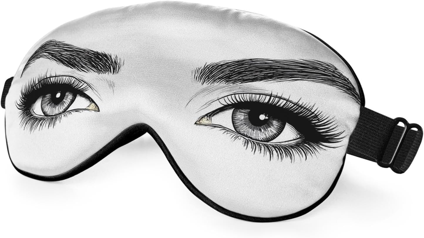 Eyelash-patterned silky sleep mask