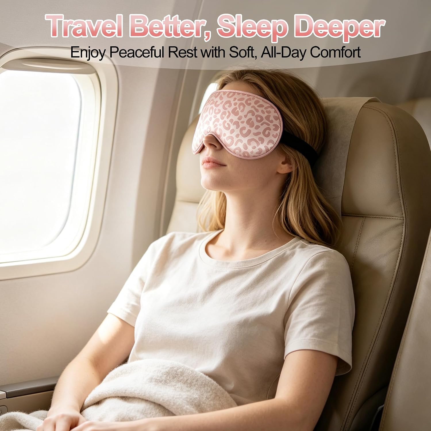 Adjustable Light-Blocking Silk Eye Mask - Image 2