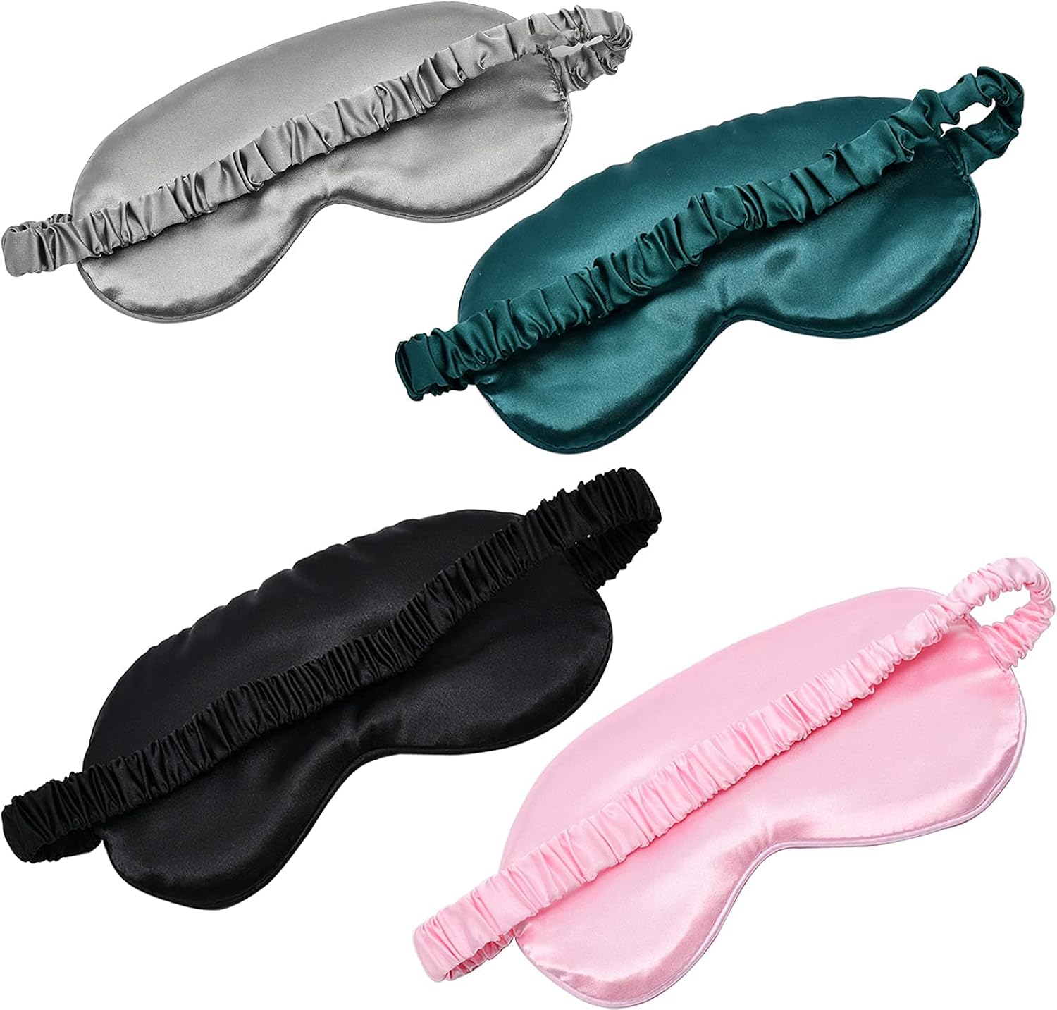4-Piece Silk-Feel Satin Eye Mask Set - Image 2