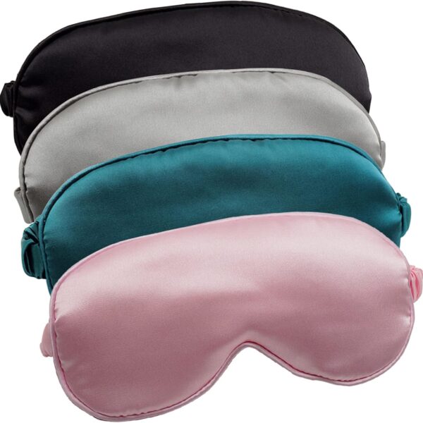4-Piece Silk-Feel Satin Eye Mask Set