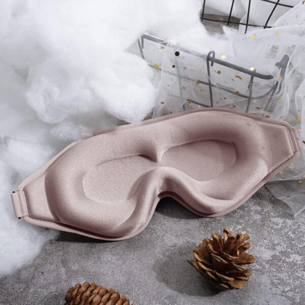 3D-Contoured Light-Blocking Eye Mask for Side Sleepers