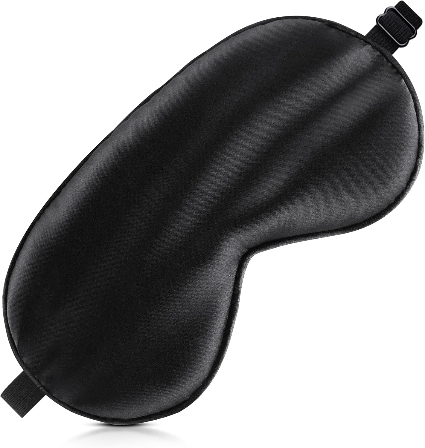 Black Adjustable Silk Eye Mask